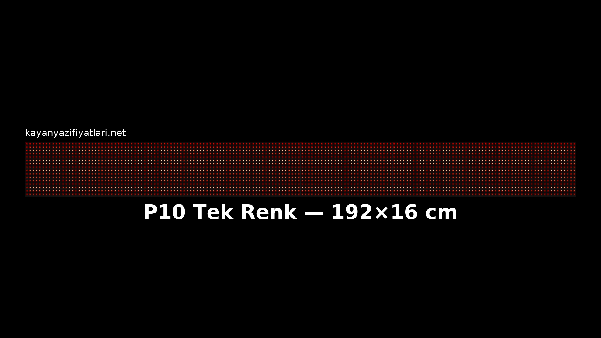 P10 Tek Renk 192×16