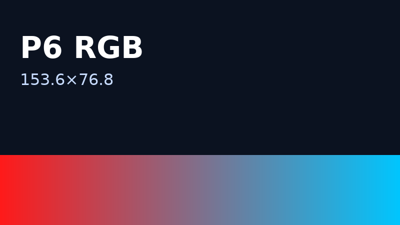 P6 RGB 153.6×76.8